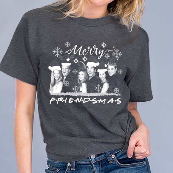 + “MERRY FRIENDSMAS” Short Sleeve Tee! NEW! - Picture 4 of 11